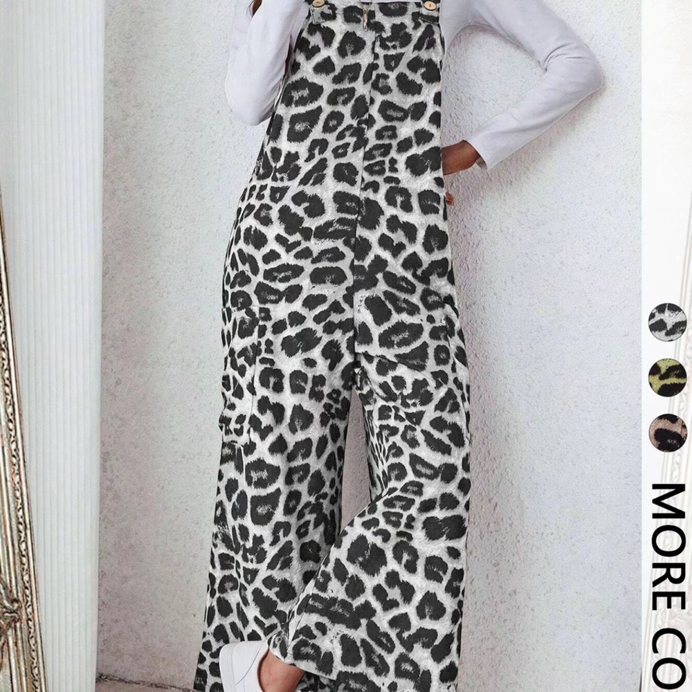 Leopard Print Women's Jumpsuit - Picture 3 of 3